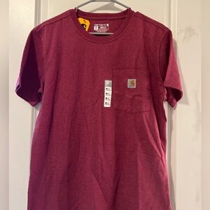 NWT Burgundy Carhartt women’s t-shirt!